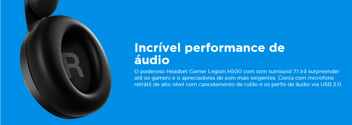 Headset Gamer Lenovo Legion H500 Pro 7.1 Surround Sound